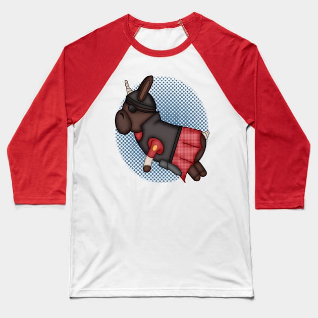 RED Demo Balloonicorn Baseball T-Shirt by Blackmoonrose13